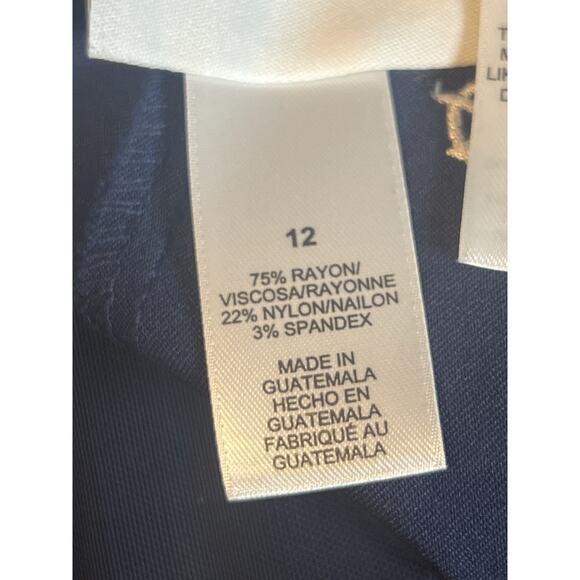 Alfred Dunner Navy Bermuda Comfort Waist Traditional Fit Shorts Sz 12 Nautical - Picture 4 of 7